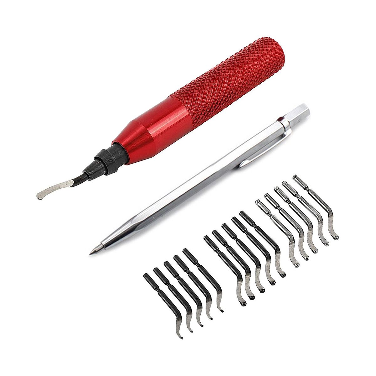RB3000 Handle Burr Metal Repair Deburring Tool Kit with 15Pc Router Bit Deburr s Pointed Tiles  Pen Remover