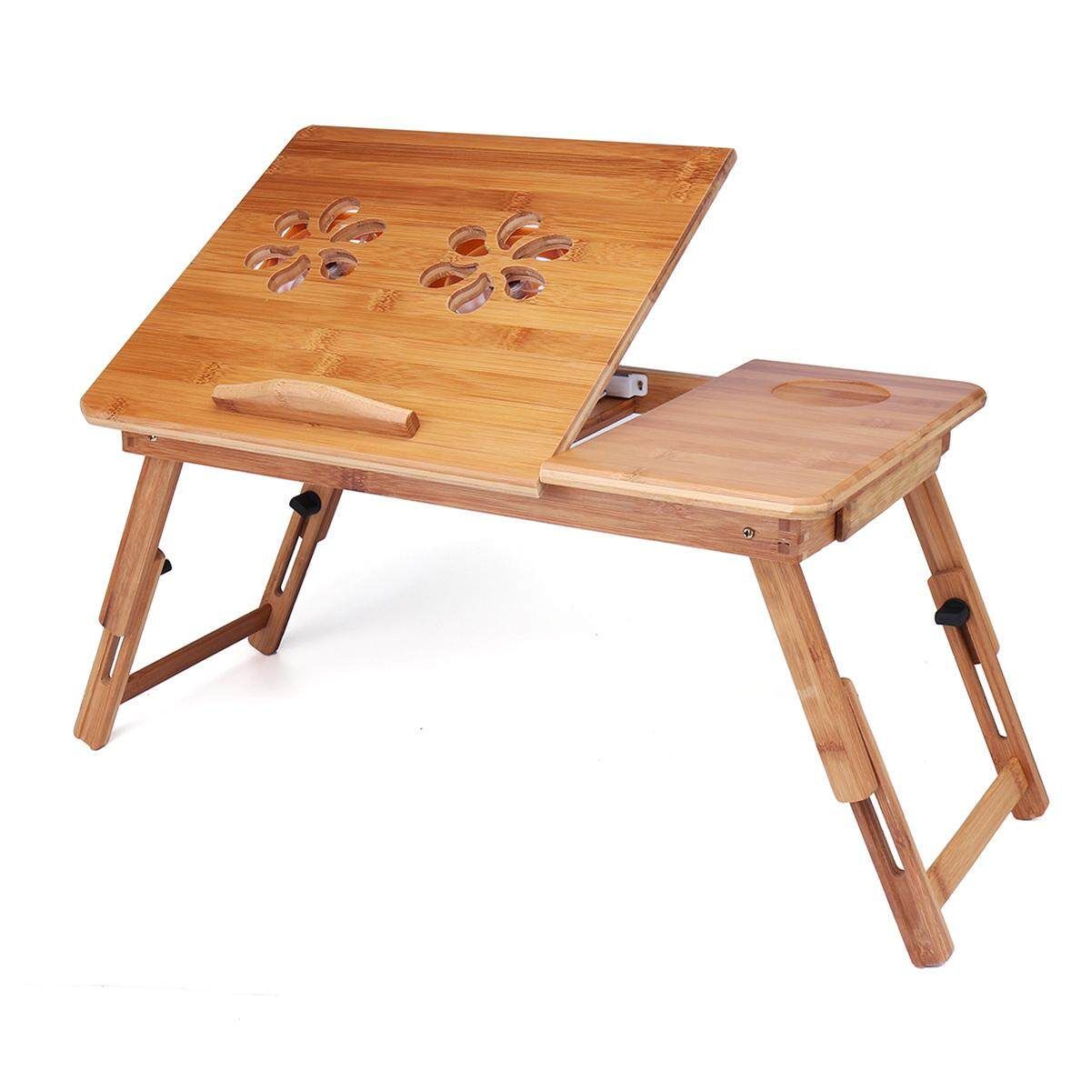 Portable Folding Laptop PC Desk Lap Bed Tray Dinner Notebooks Bamboo Table Stand # M Medium , Please