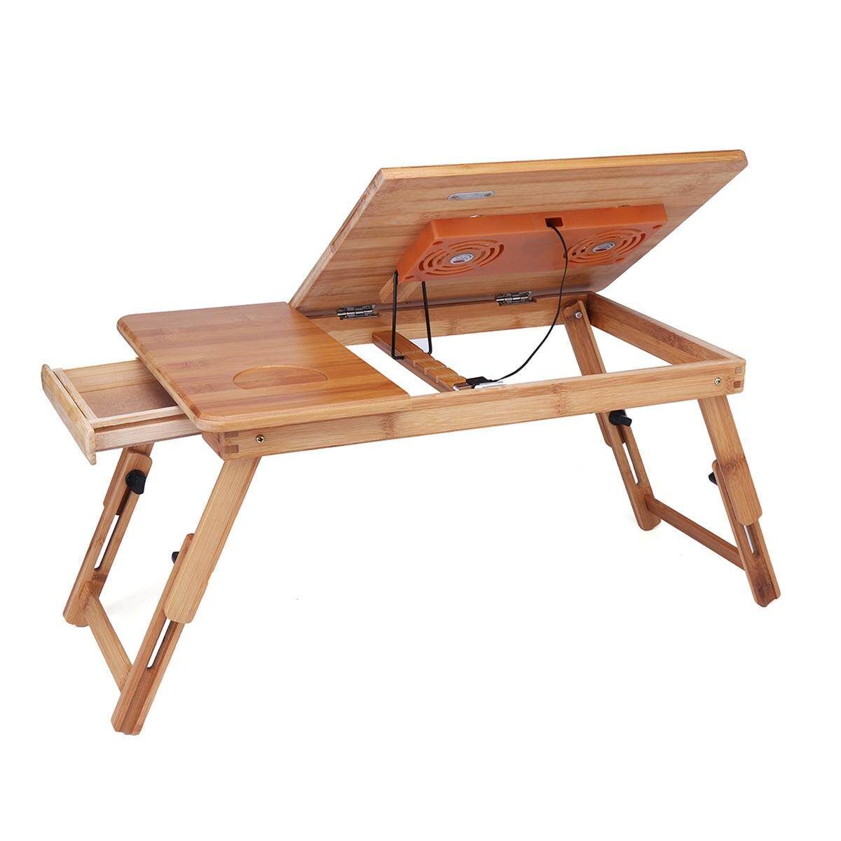 Portable Folding Laptop PC Desk Lap Bed Tray Dinner Notebooks Bamboo Table Stand # M Medium , Please