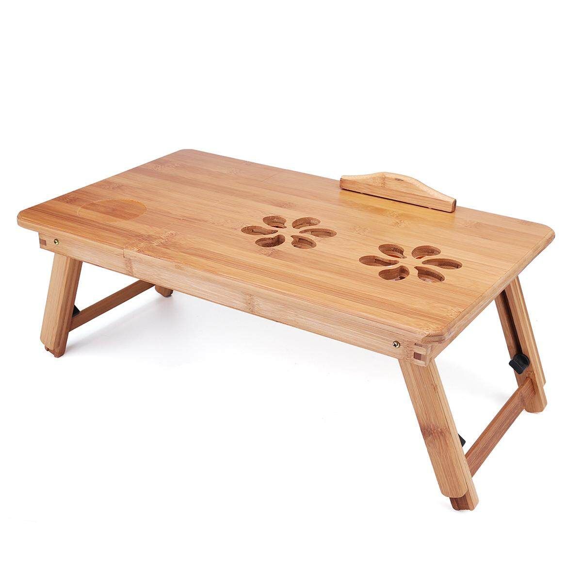 Portable Folding Laptop PC Desk Lap Bed Tray Dinner Notebooks Bamboo Table Stand # M Medium , Please