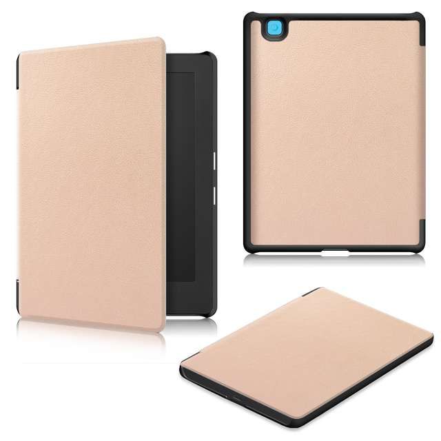 Smart Slim Magnetic Pu Leather Cover Case For Kobo 2-Black