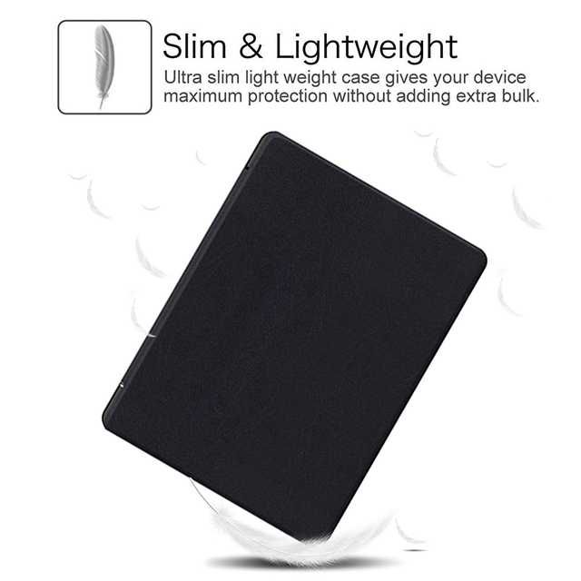 Smart Slim Magnetic Pu Leather Cover Case For Kobo 2-Black