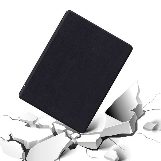 Smart Slim Magnetic Pu Leather Cover Case For Kobo 2-Black