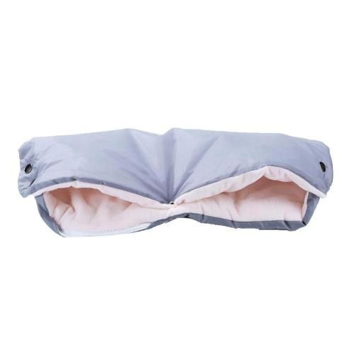 Winter Warm Pram Cart Stroller Mitten Hand Cover Baby Carriage Pushchair Glove-Grey