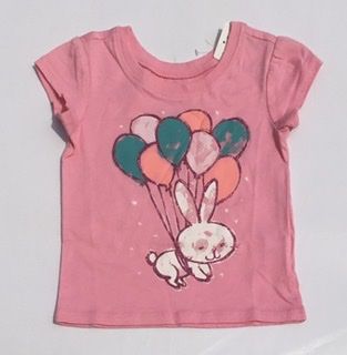 Bunny Balloons Girls Tee