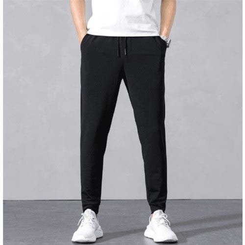 Breathable Black Casual Joggers