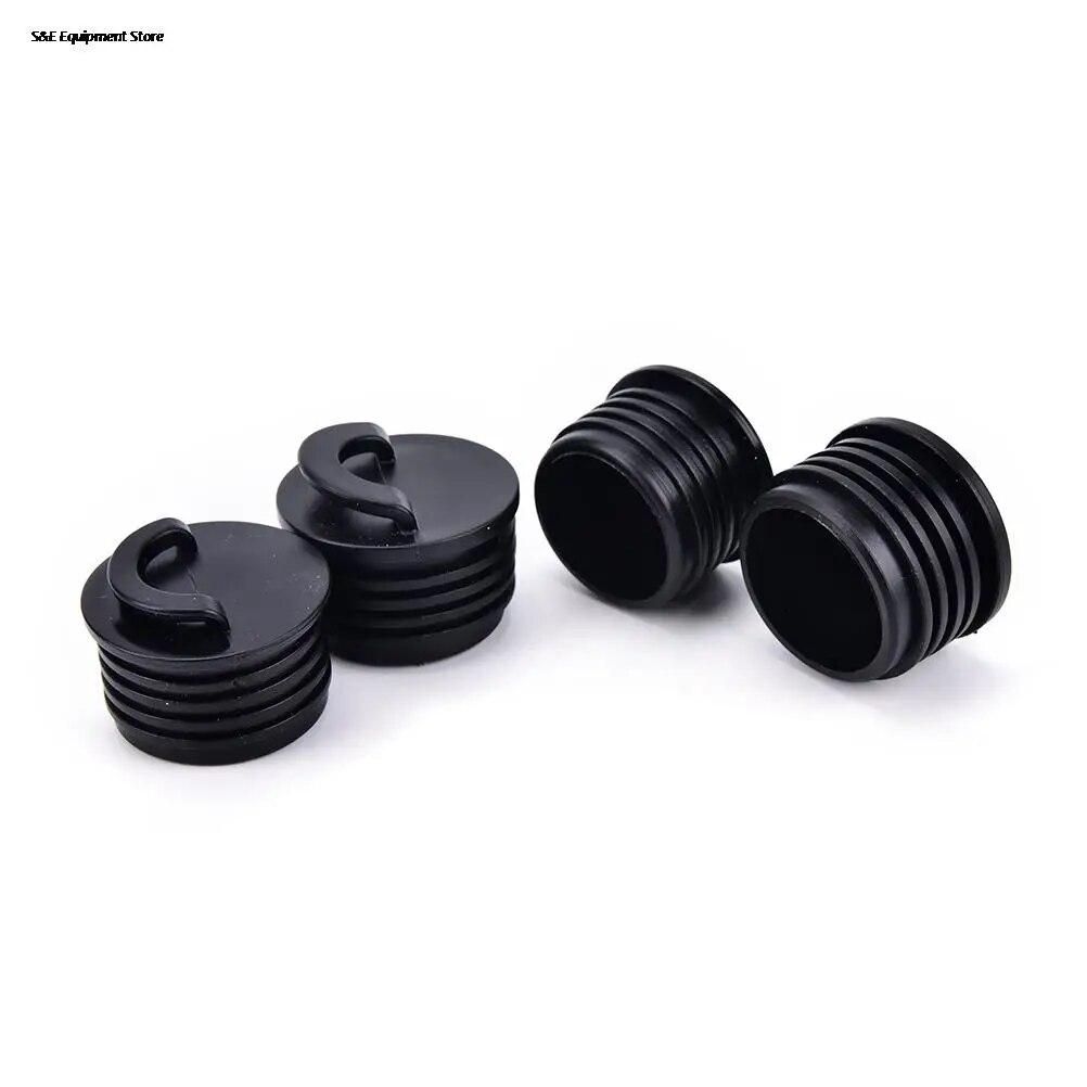 4Pcs Black Rubber Kayak Marine Boat Scupper Stopper Drain Holes Plugs Rafting