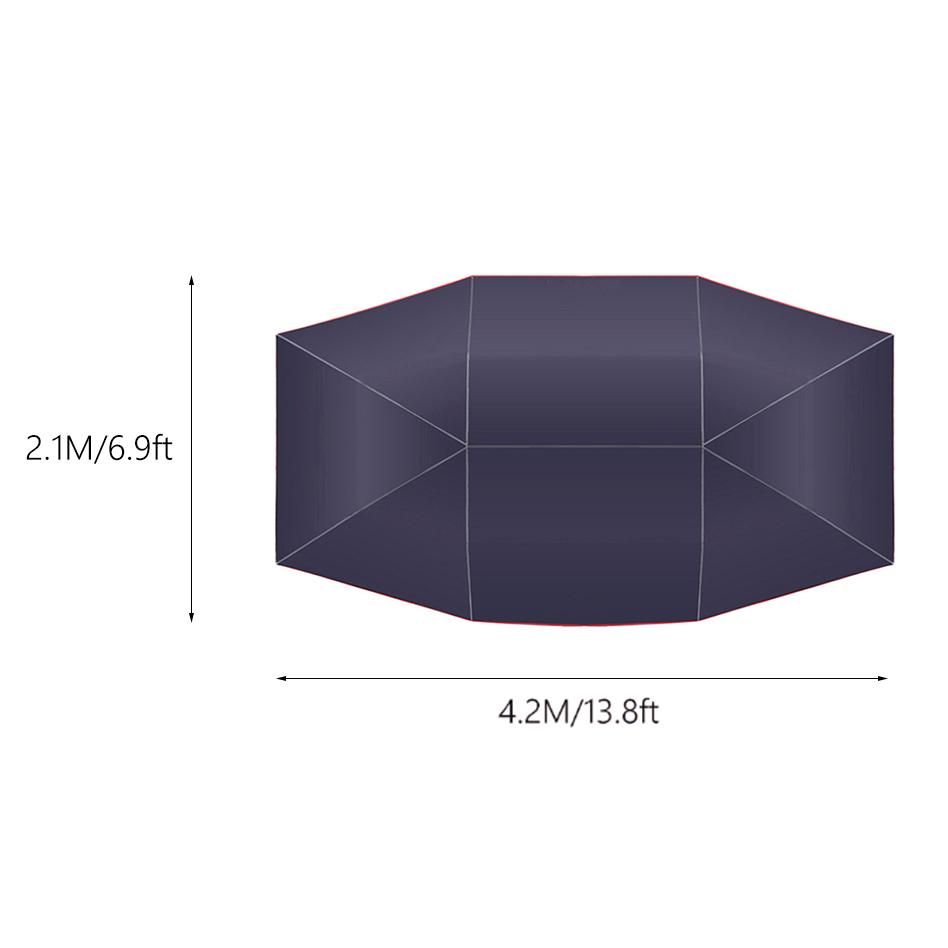 Universal Car Sun Shade Umbrella Cover Tent Cloth Uv Protect Waterproof 4.2 x 2.1M Blue