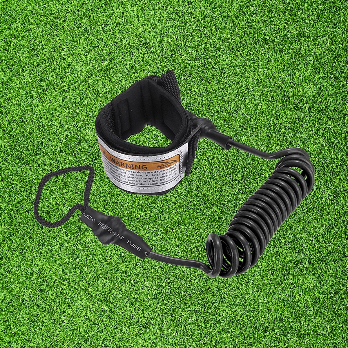 Surfing Hand Rope Coiled Premium Surf Wrist Leash Black