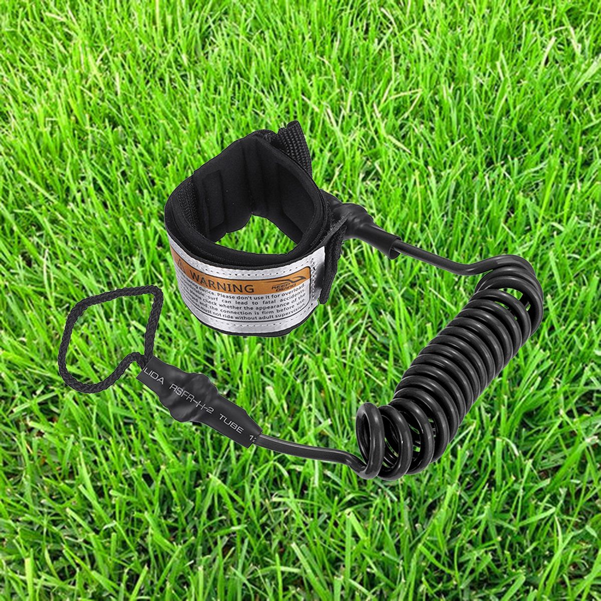 Surfing Hand Rope Coiled Premium Surf Wrist Leash Black