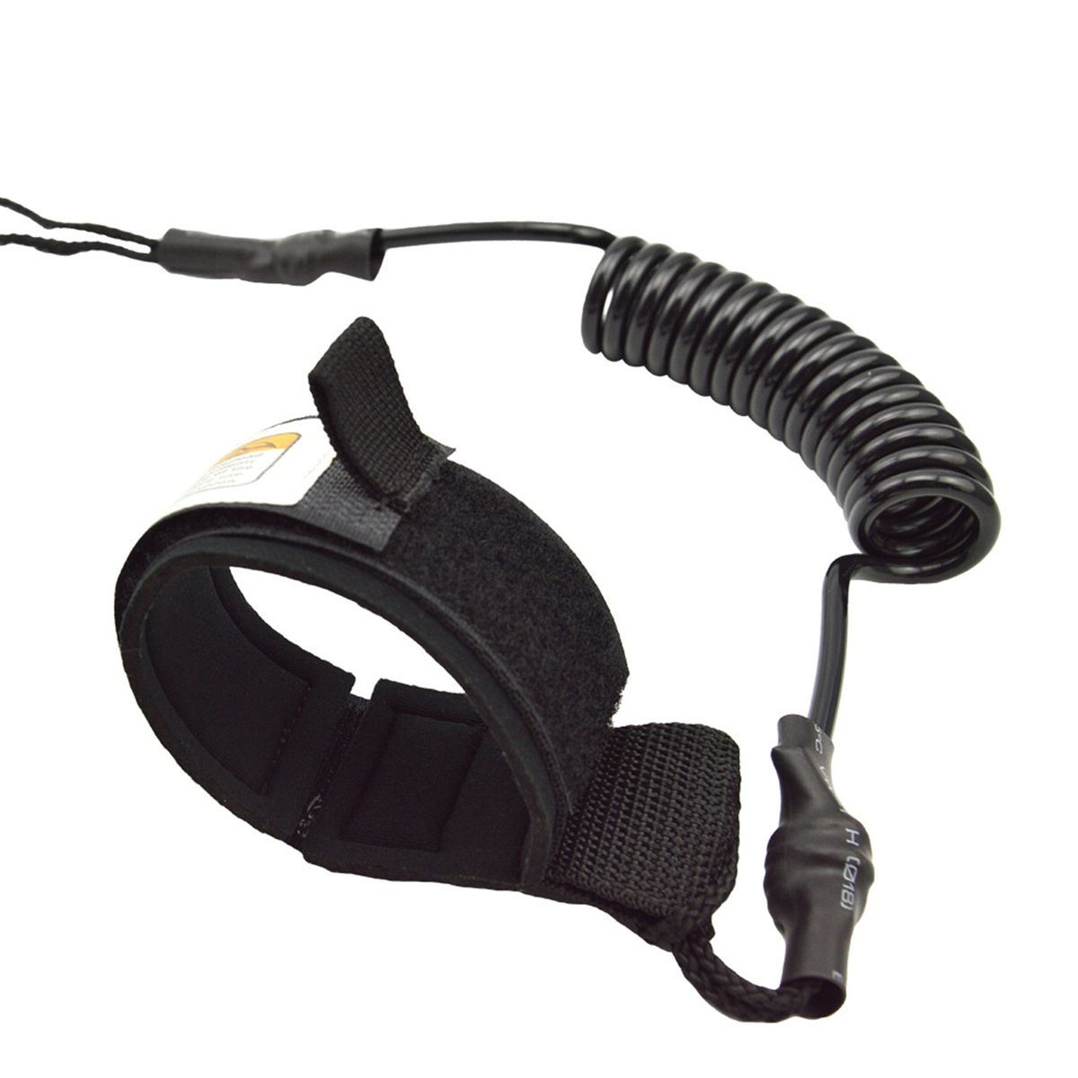 Surfing Hand Rope Coiled Premium Surf Wrist Leash Black