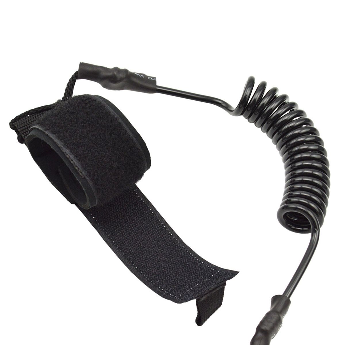 Surfing Hand Rope Coiled Premium Surf Wrist Leash Black