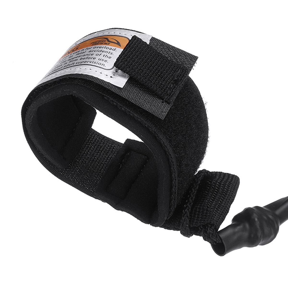 Surfing Hand Rope Coiled Premium Surf Wrist Leash Black