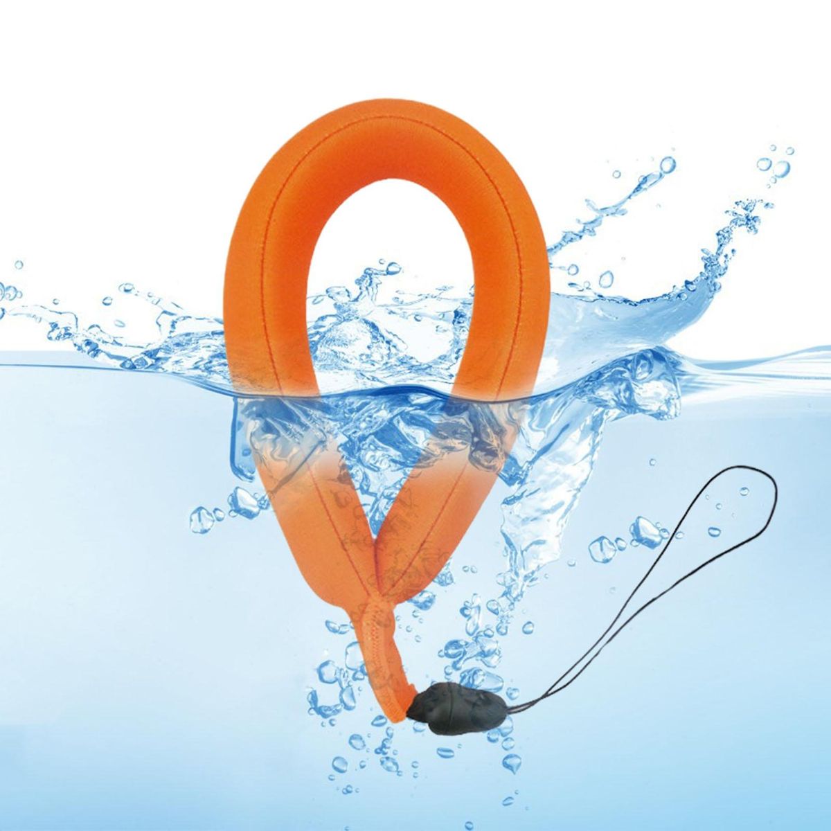 Anti-lost Device for Water Activities Waterproof Floating Wrist Strap Orange
