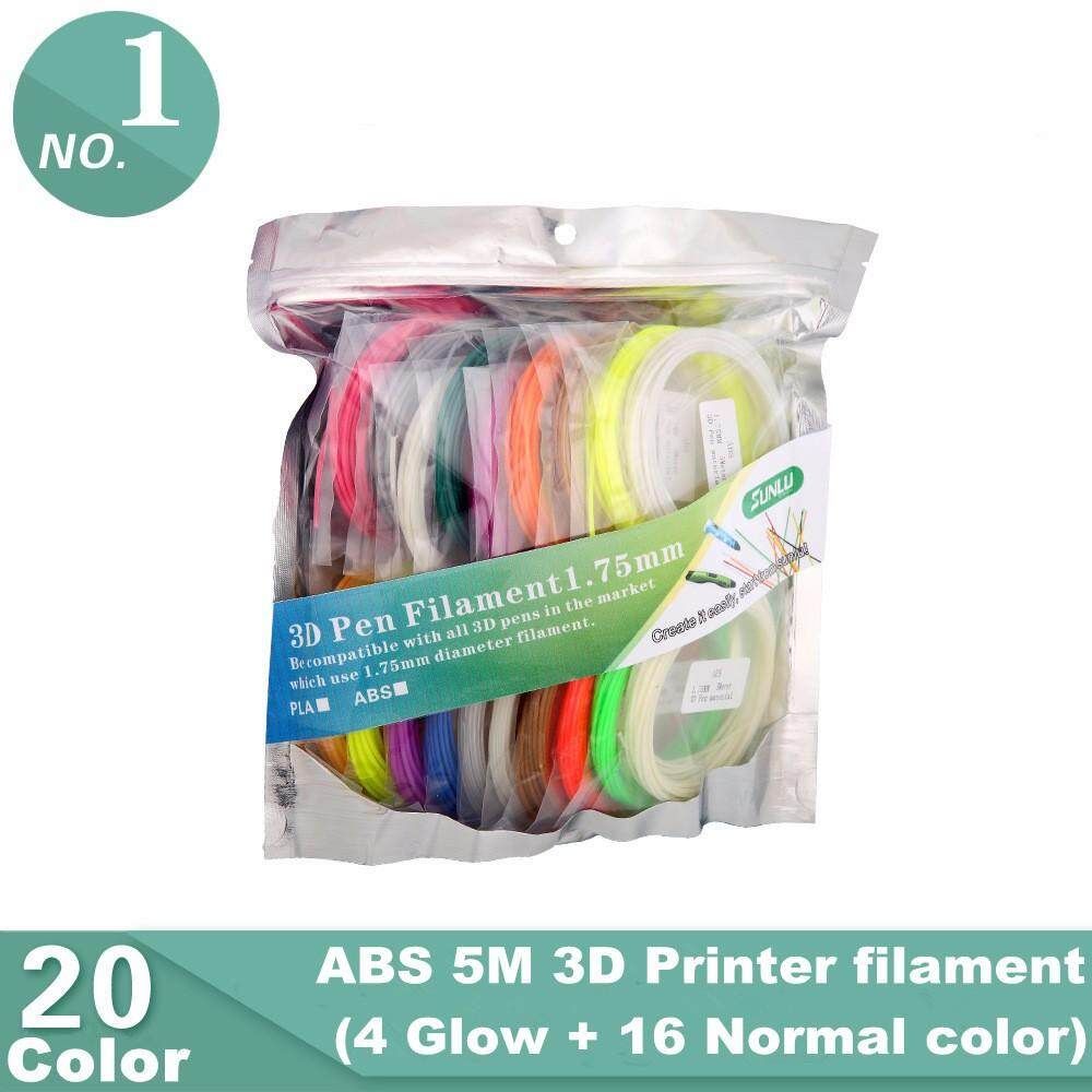 3D Printing Pen Printer Consumables 1.75mm ABSmaterial 5M , 20 In A Pack