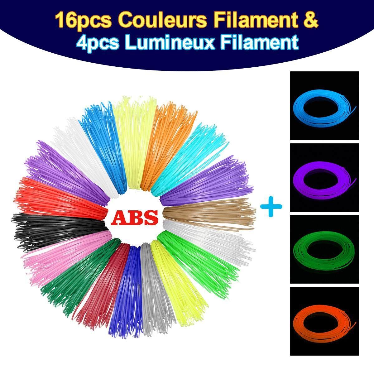 3D Printing Pen Printer Consumables 1.75mm ABSmaterial 5M , 20 In A Pack