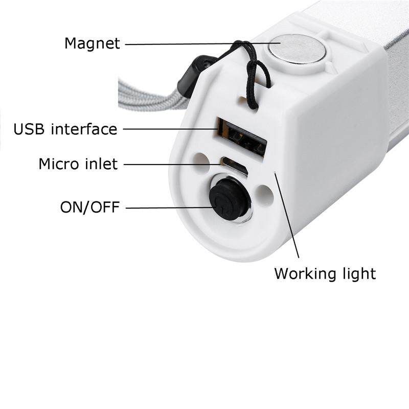 Rechargeable LED Camping Lamp Magnetic Emergency Lantern Light