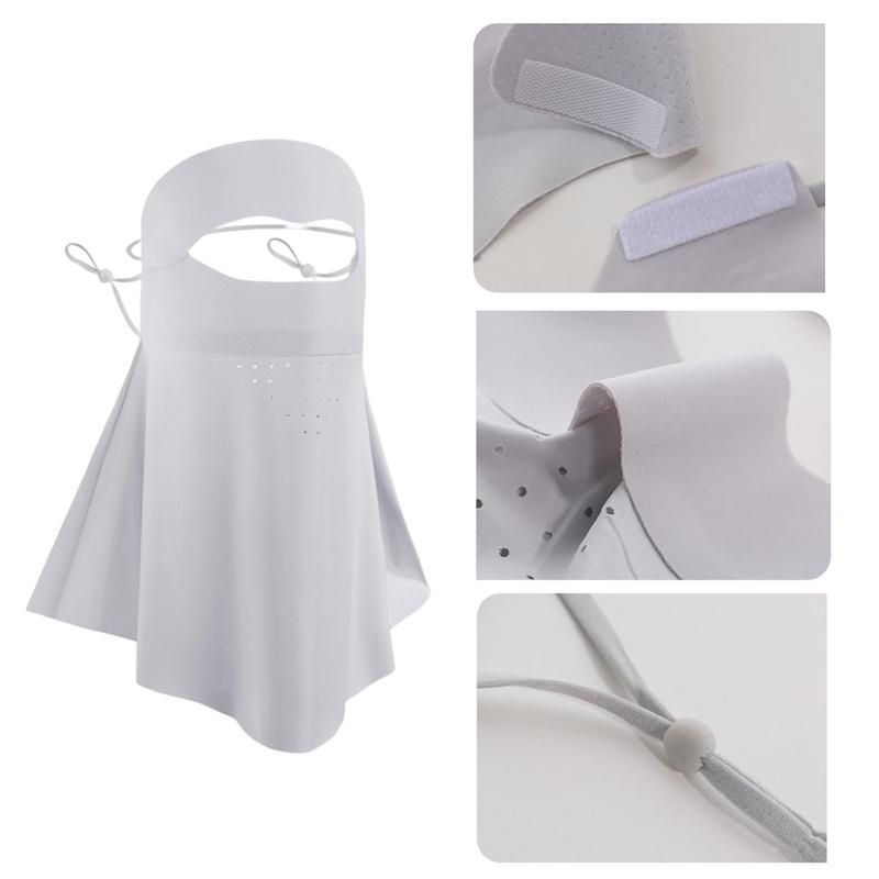 Women Cycling Face Hood Sun Protection Dustproof-Grey