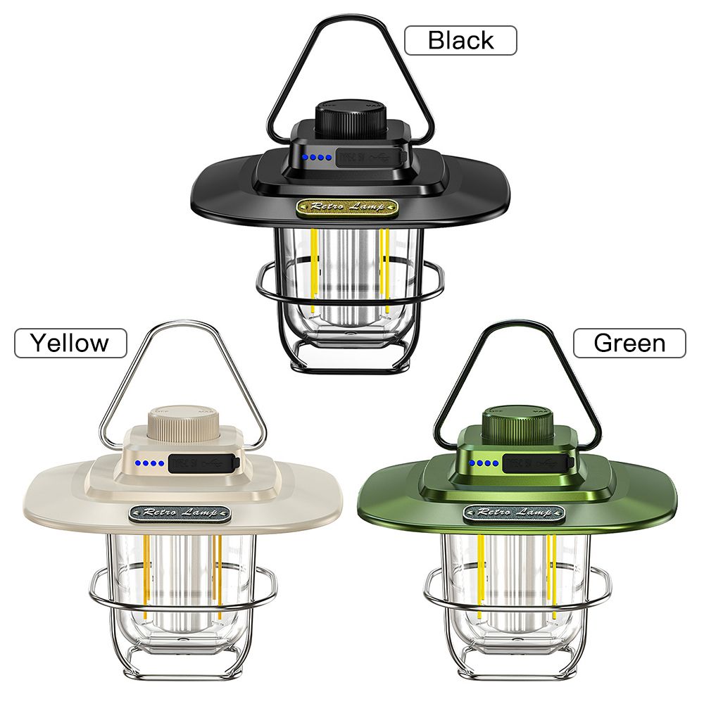 Vintage LED Camping Lantern Water-resistant Type C