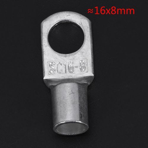 10 Pcs Copper Tube 16Mm X 8Mm Lug Cable Welding Crimp