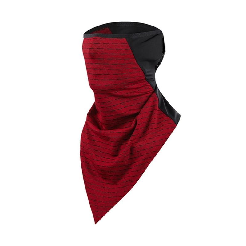 Unisex Riding Anti UV Windproof Triangle Bandana Face-Grey