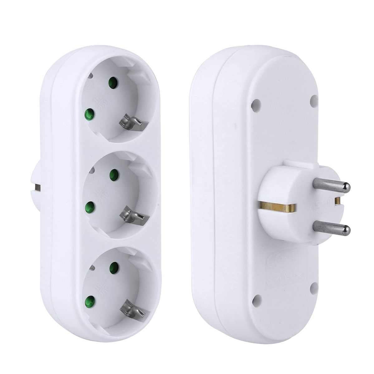 European Standard Socket Round Plug 2/3 Holes Socket With Switch On Off EU Plug Home Office Wall Sockets Phone Charging Adapter