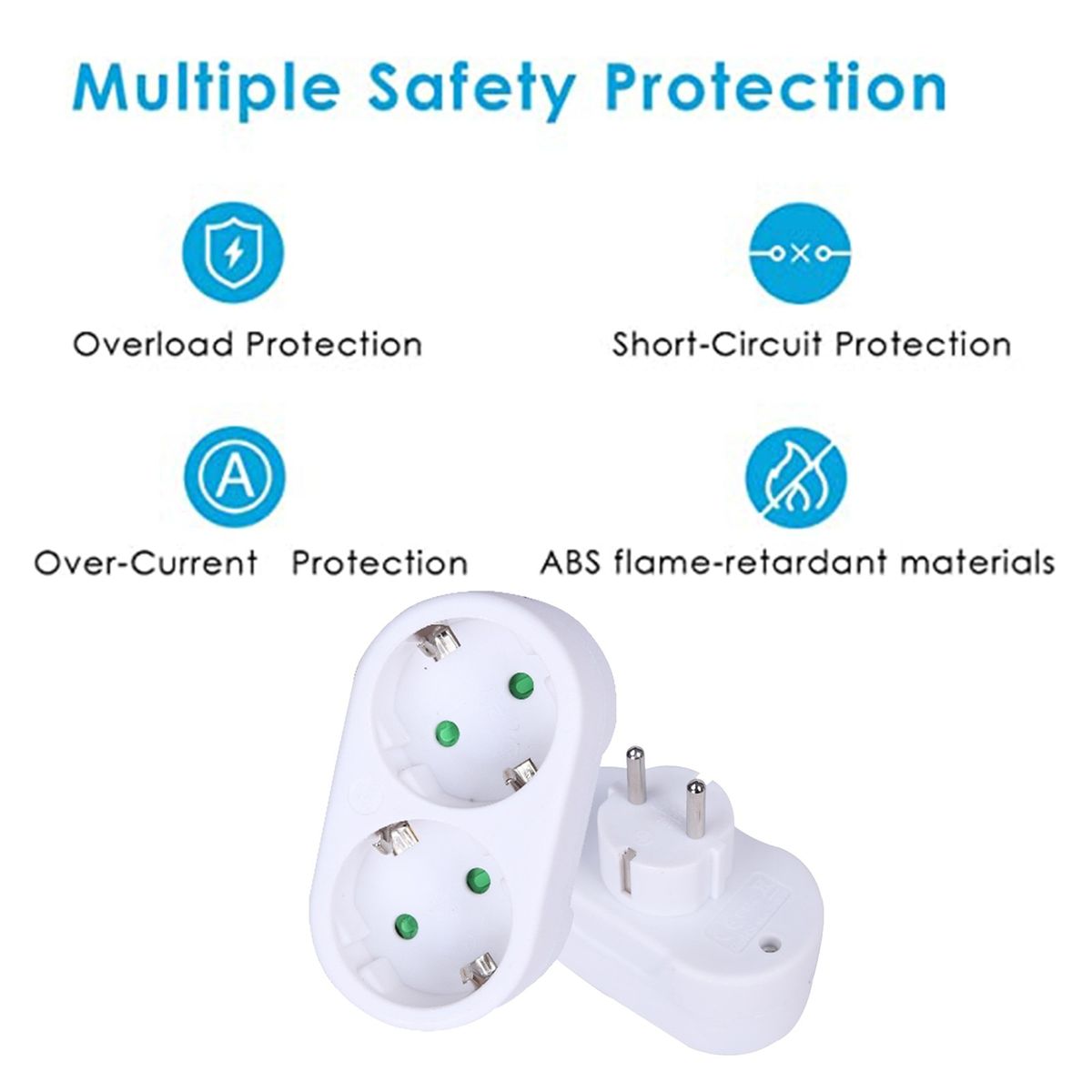 European Standard Socket Round Plug 2/3 Holes Socket With Switch On Off EU Plug Home Office Wall Sockets Phone Charging Adapter