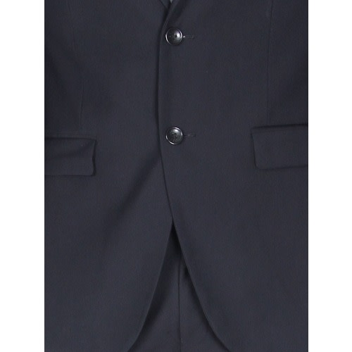 Men Notch Lapel Two Buttons Regular Suit-navy Blue. Ms-90