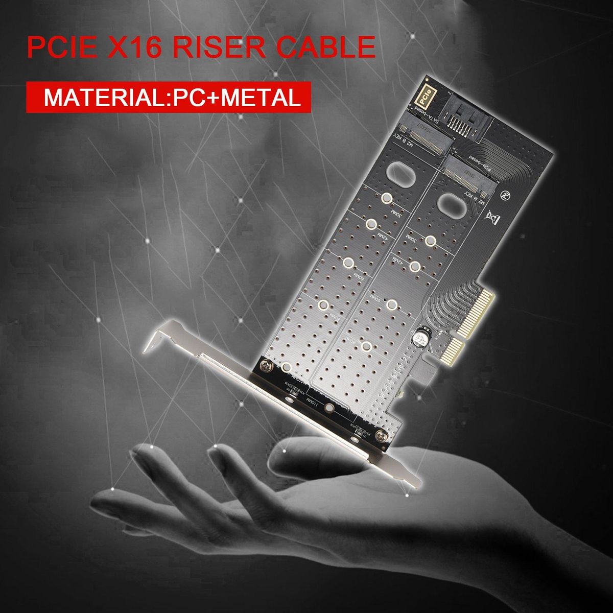 Dual M.2 NVME Adapter,NVME PCIE Adapter M Key or M.2 SATA
