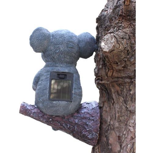 Solar Garden Statue LED Lights Koala Bear Haning Figure Solar Lamp Outdoor Patio Garden Crafts Bear Statue Solar Light Sculpture