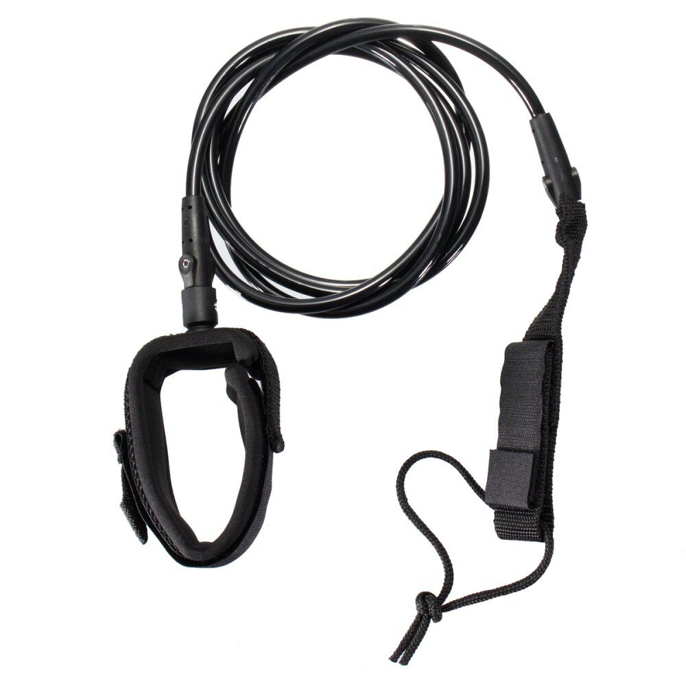 TPU 7mm 7ft Surfboard Leash Surfing Board Leash String Leg Rope Cord W/ Neoprene Ankle Cuff + Swivel Joints