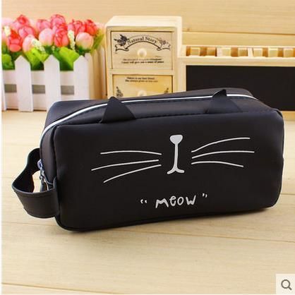 Silica Cat Cute Pencil Case School Etui Pencil Bag Estuche