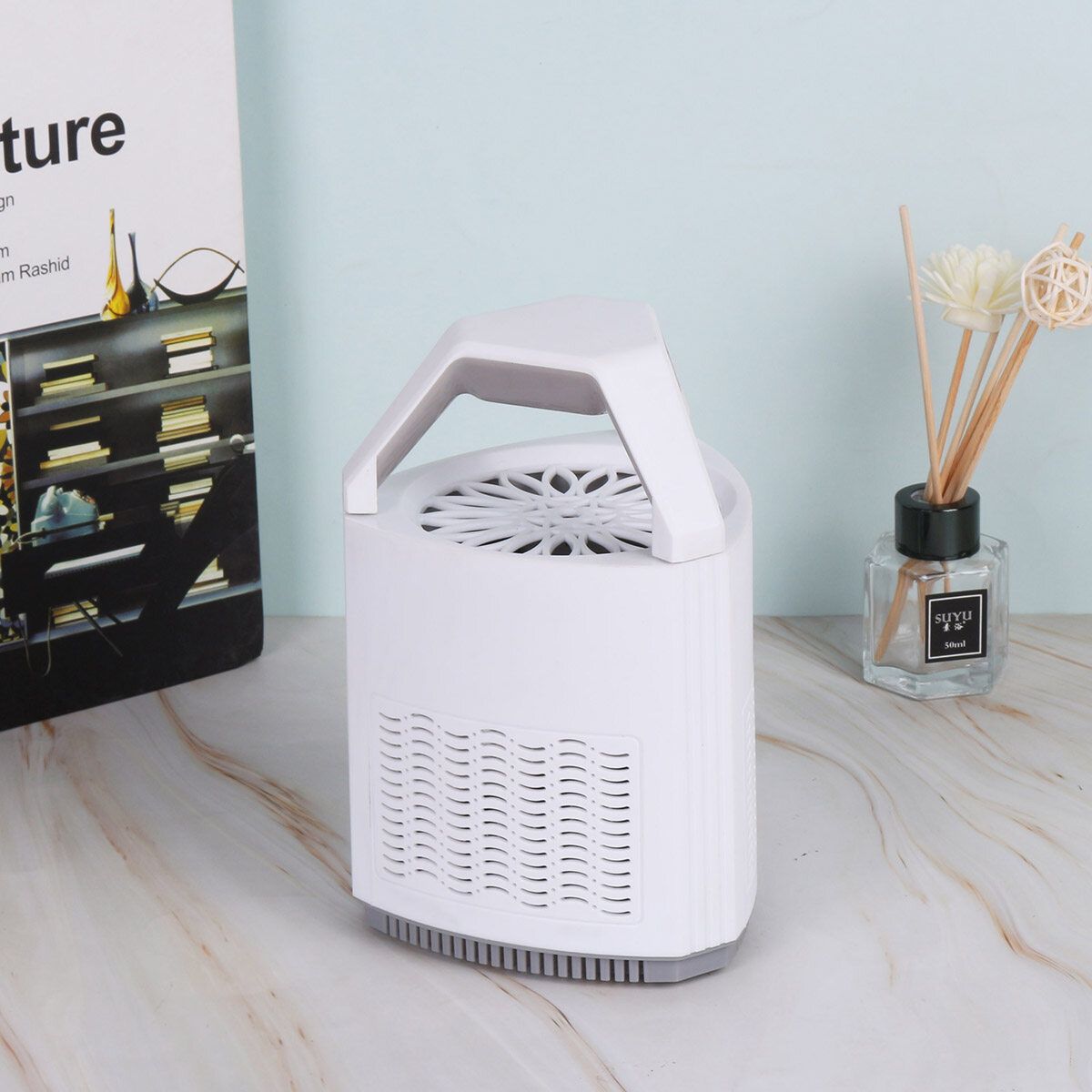 360 Degree Large Range Mute UV Photocatalyst Electric Mosquito Killer Lamp USB Powered Insect Pest Trap Bug Repellent LED Lamp For Home Office Pest Control White