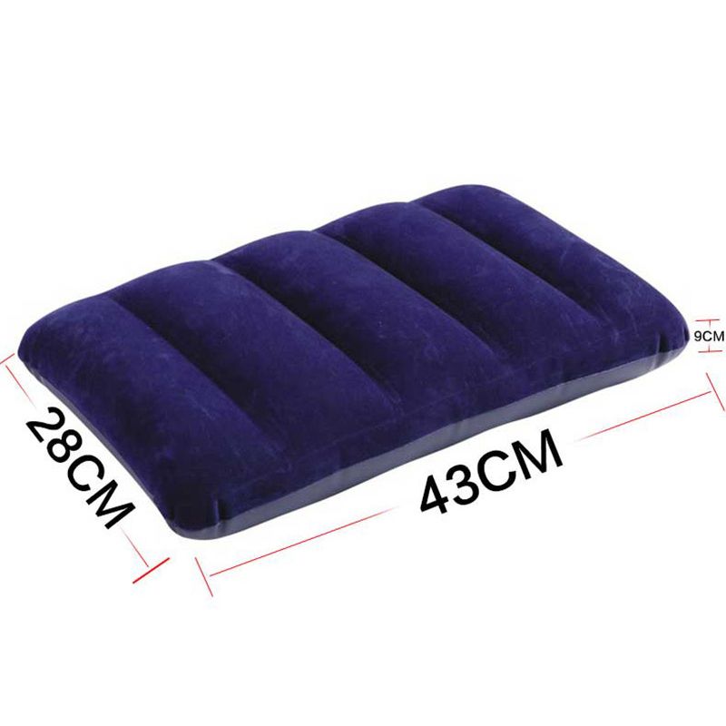 46x30cm Portable Inflatable Pillows Mat Thicken Solid Color