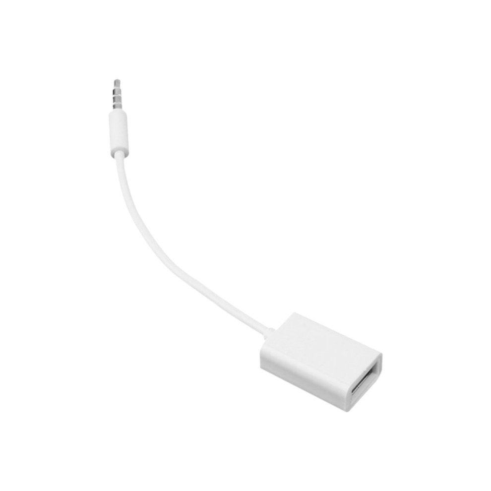 3.5mm Male AUX Audio Plug Jack To USB 2.0 Female Converter Cable Cord Car MP3