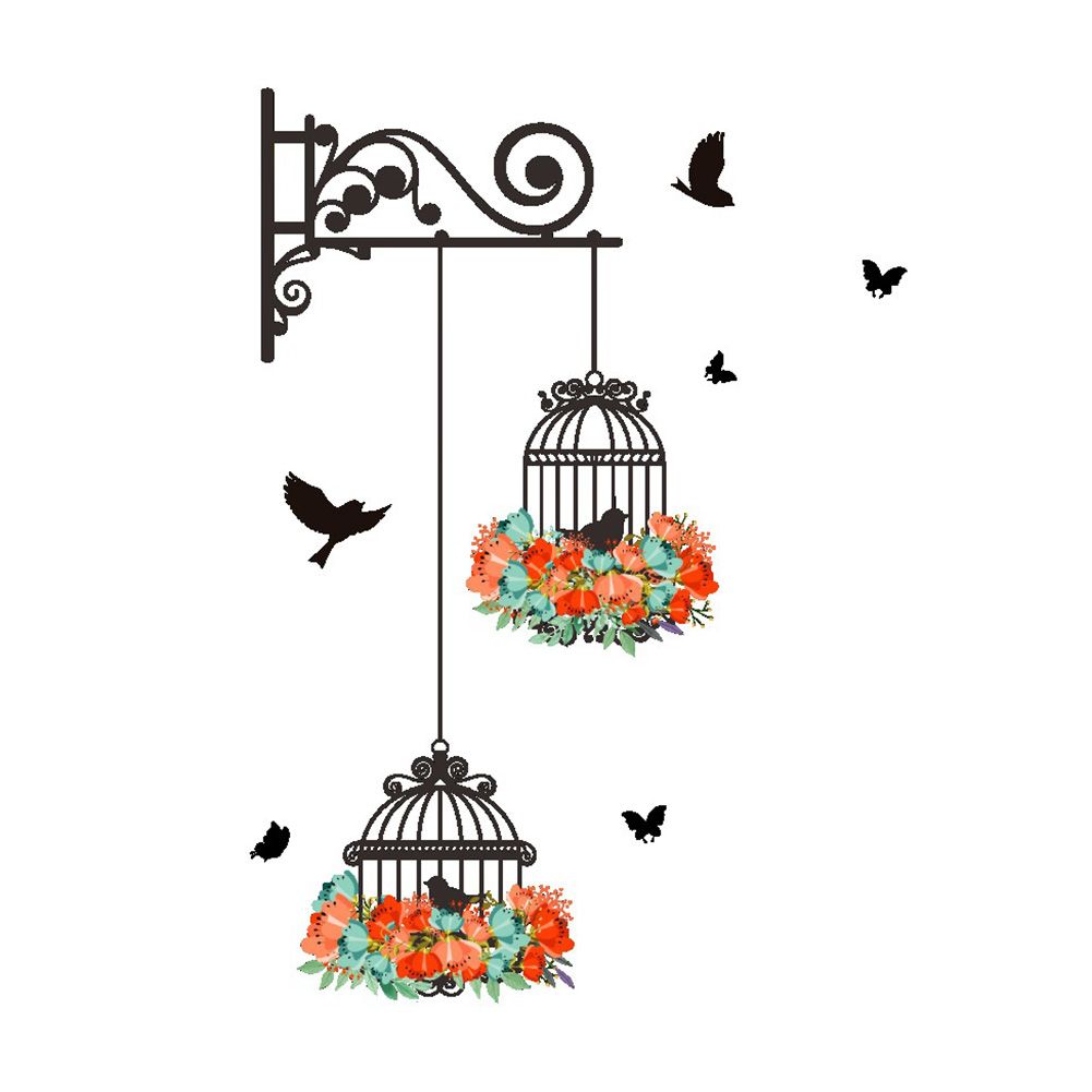 Birdcage Kids Room Bedroom Living Room Wall Sticker DIY Art-