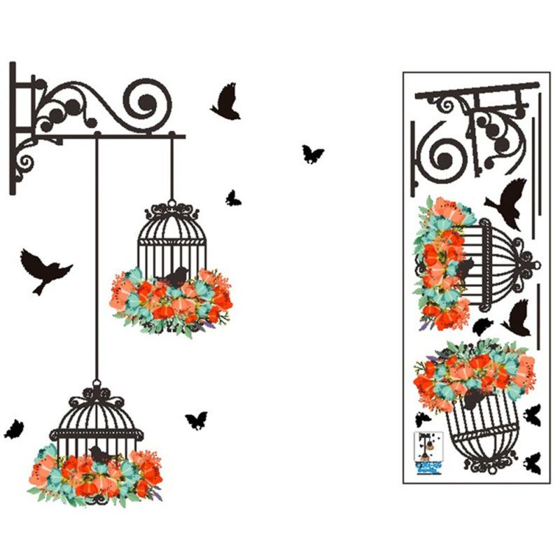Birdcage Kids Room Bedroom Living Room Wall Sticker DIY Art-