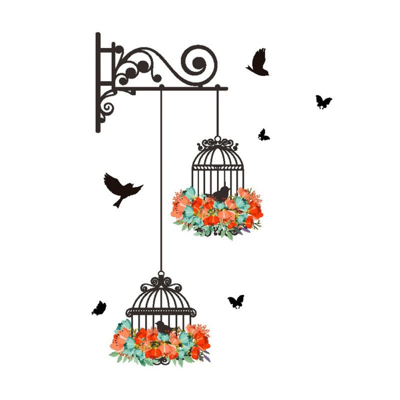 Birdcage Kids Room Bedroom Living Room Wall Sticker DIY Art-