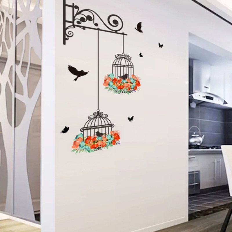 Birdcage Kids Room Bedroom Living Room Wall Sticker DIY Art-