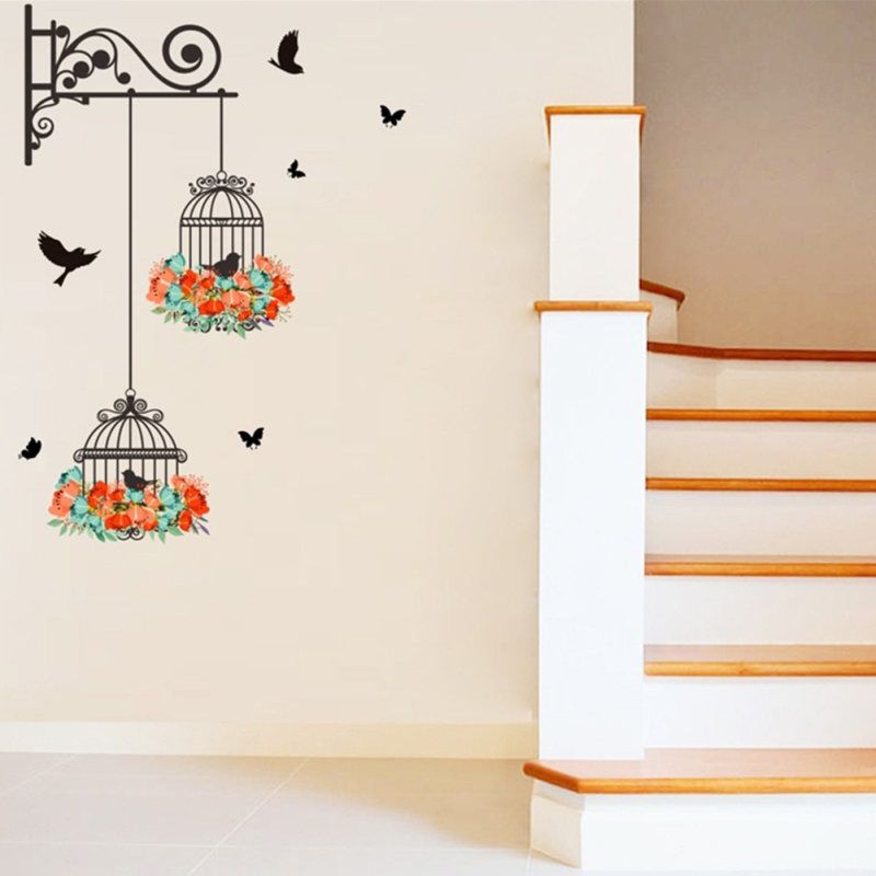 Birdcage Kids Room Bedroom Living Room Wall Sticker DIY Art-