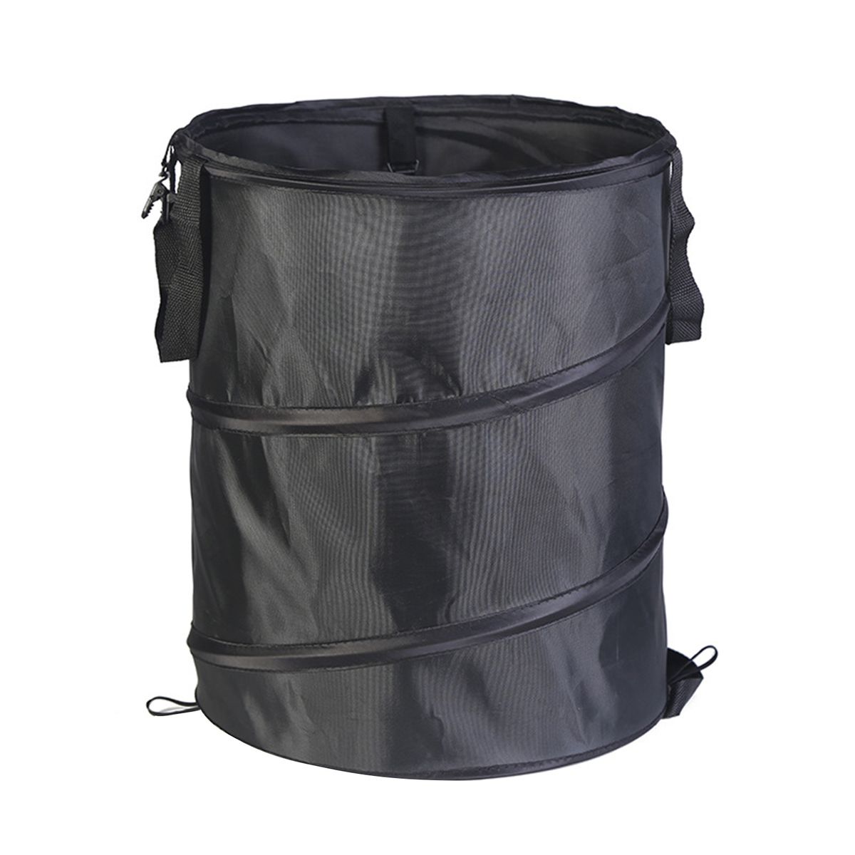 Waste Bucket Reusable Yard Leaf Bag Holder Black