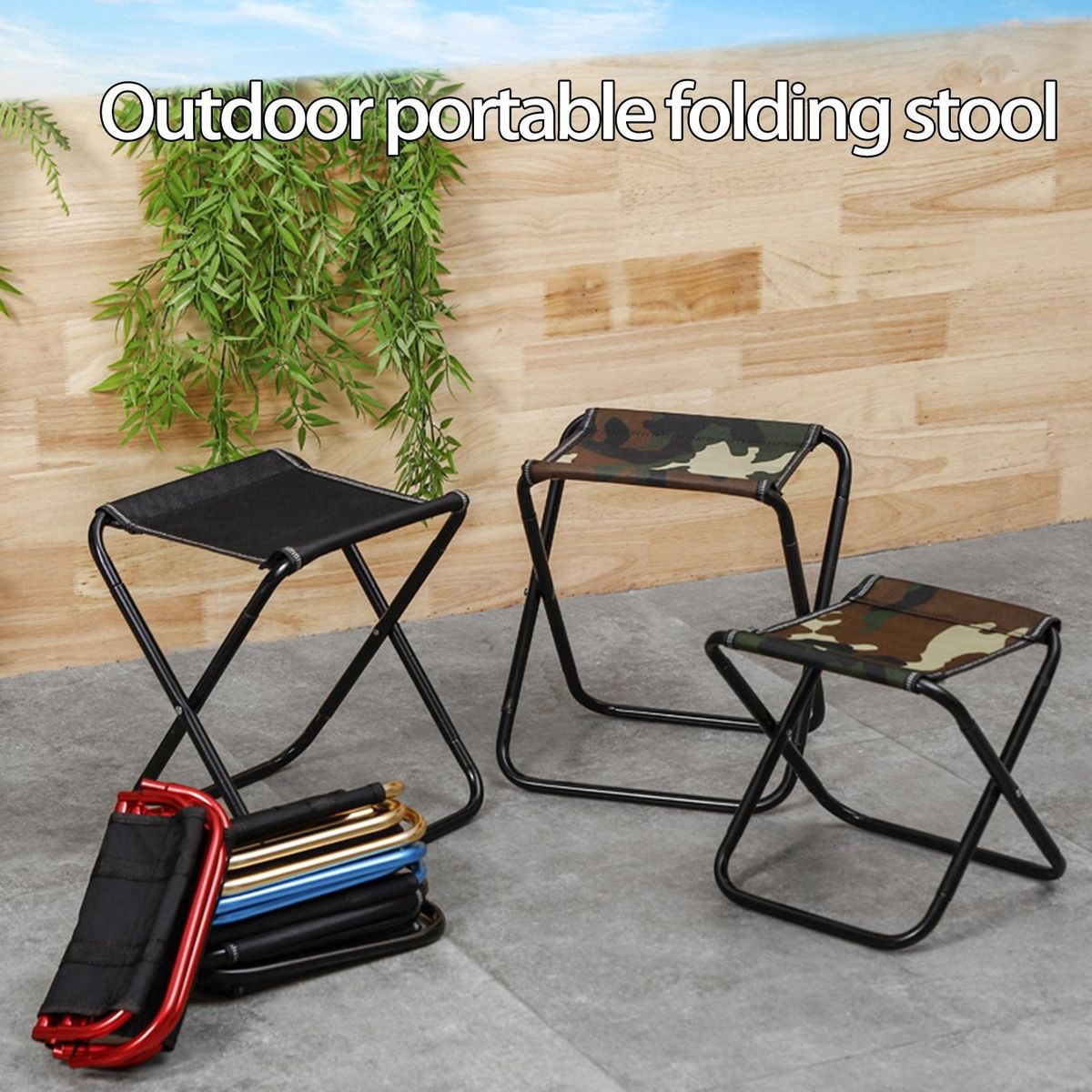 1 Set Camping Chair Portable Travel Camping Stool