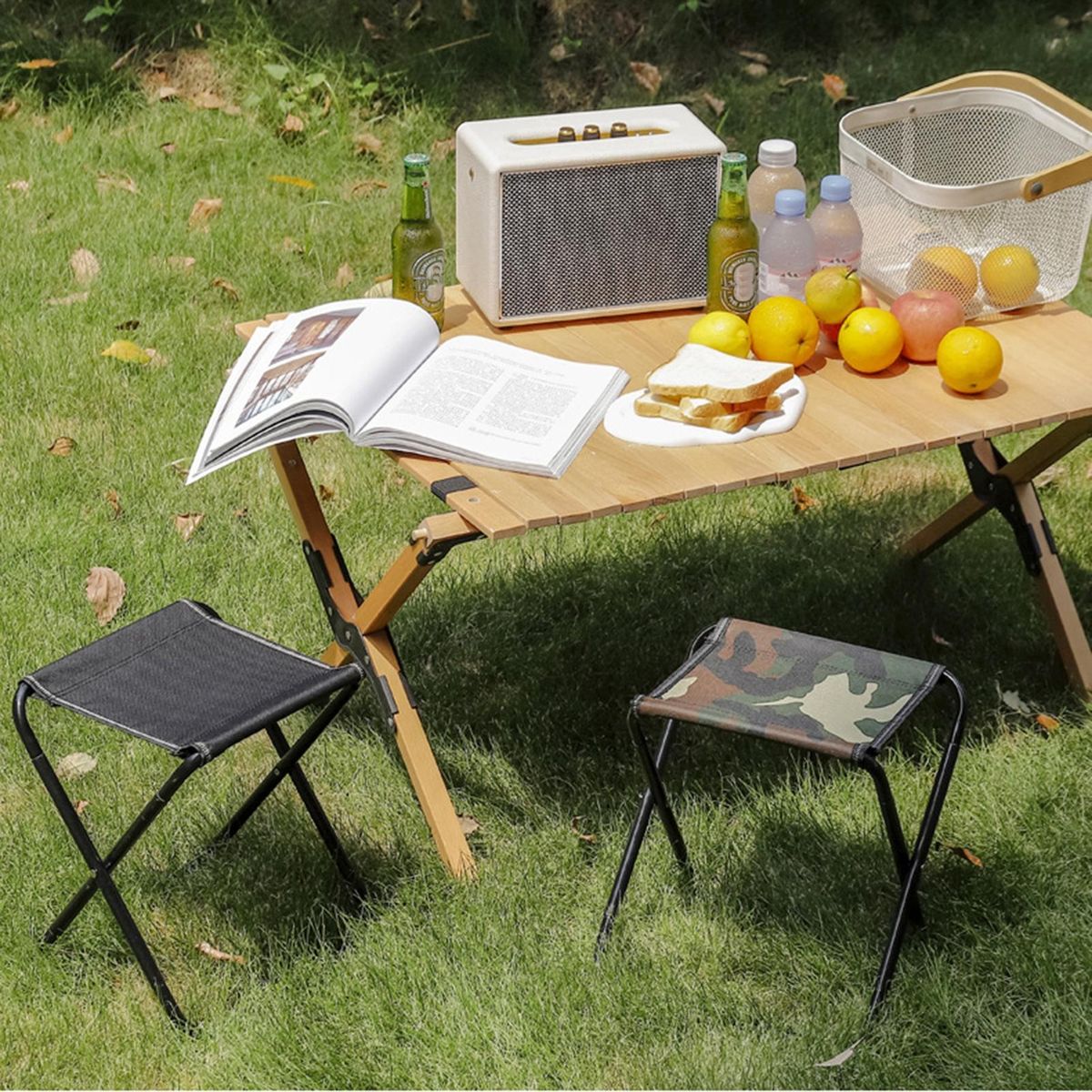 1 Set Camping Chair Portable Travel Camping Stool
