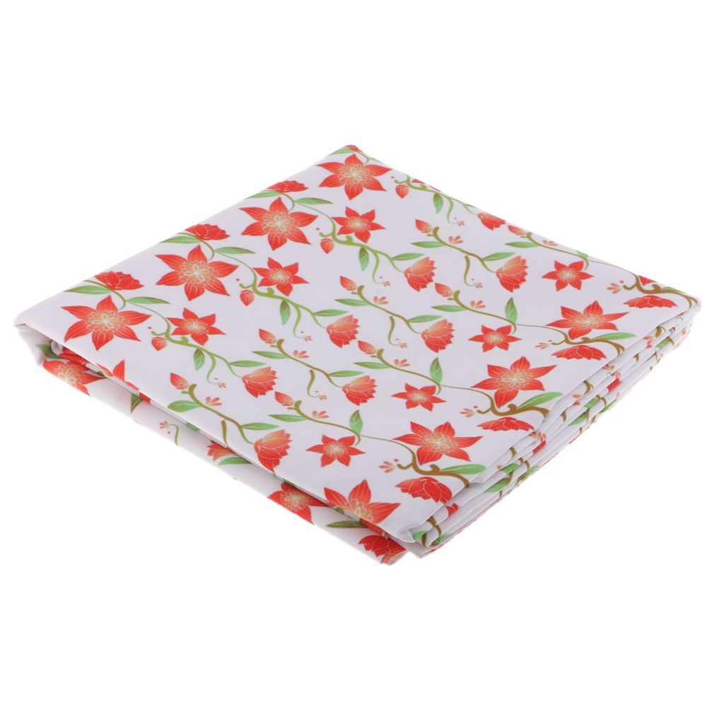 Printed Waterproof Fabric By Yard For Pillows, White + Flower