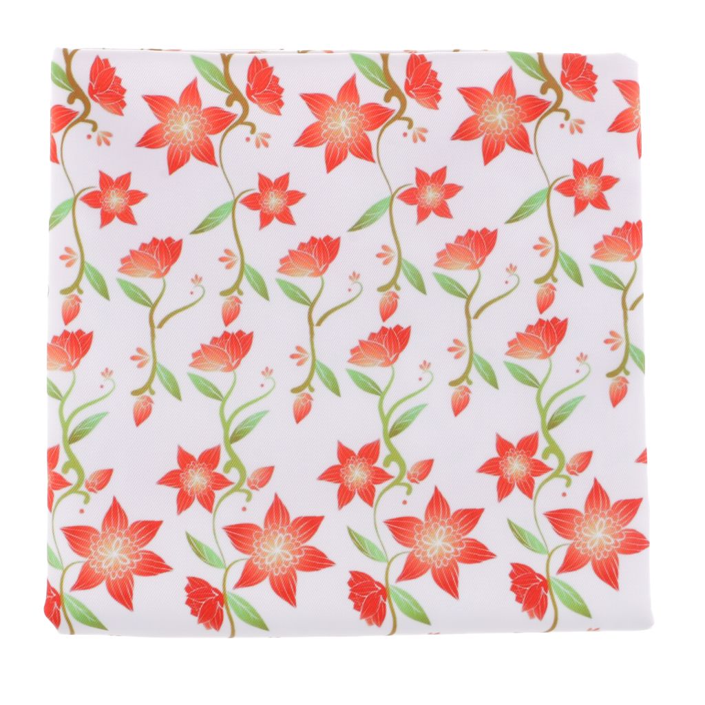 Printed Waterproof Fabric By Yard For Pillows, White + Flower