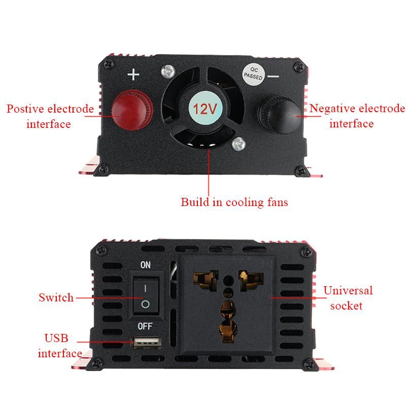 2000W/4000W/6000W DC 12V To AC 220V Modified Sine Wave Inverter Charger Converter Adapter With Intelligent Dual Digital Display-4000W