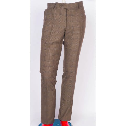 Double Breasted 2 Piece Suit - Brown