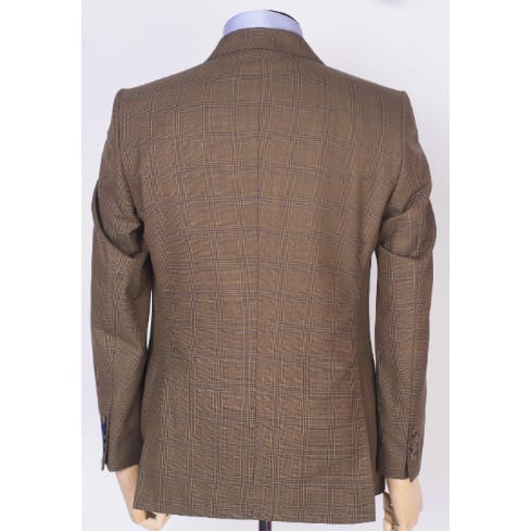 Double Breasted 2 Piece Suit - Brown