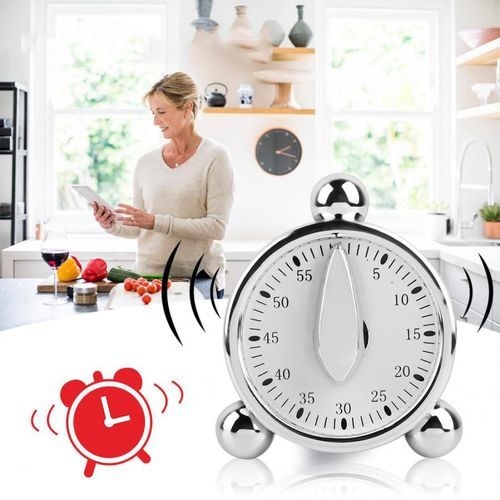60 Minutes Kitchen Mechanical Timer Cooking Reminders Alarm