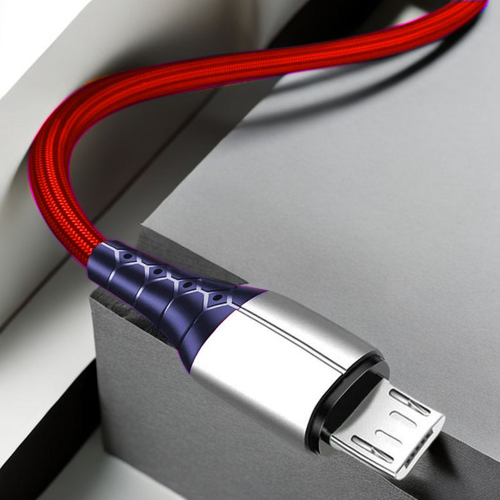 Micro USB Cables Android Charging Cable 1.5m E-reader MP3 MP4 Mobile Cord Red